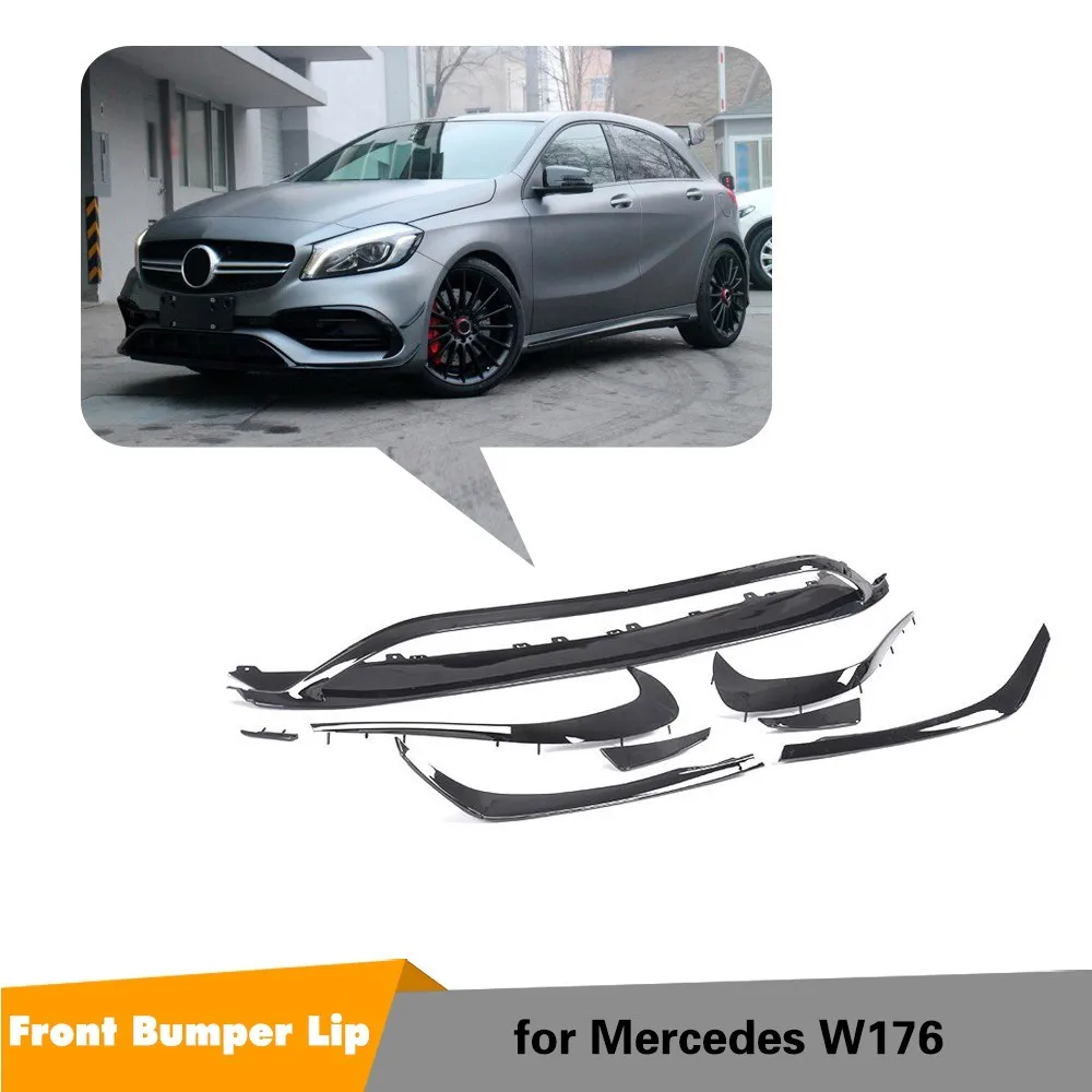 For W176 Front Lip Spoiler Splitters Canards For Benz A Class A200 A250 A45 AMG 2016-2019 8PCS Molding Garnish Bumper Decoration
For W176 Front Lip Spoiler Splitters Canards For Benz A Class A200 A250 A45 AMG 2016-2019 8PCS Molding Garnish Bumper Decoration