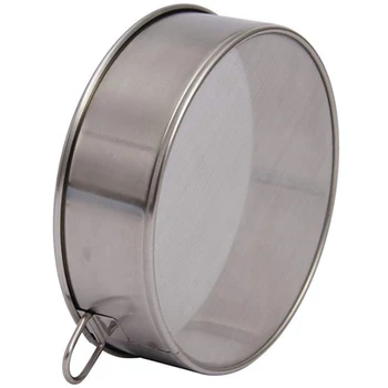 Professional Round Stainless Steel Fine Flour Sieve with 60 Mesh ,304 Steel-Silver
Professional Round Stainless Steel Fine Flour Sieve with 60 Mesh ,304 Steel-Silver