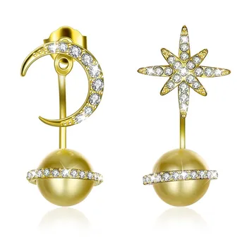 Crystals From Swarovski S925 Sterling Silver Star Moon Pearl Pendant Stud Earrings For Women Unique Design Jewelry
Crystals From Swarovski S925 Sterling Silver Star Moon Pearl Pendant Stud Earrings For Women Unique Design Jewelry