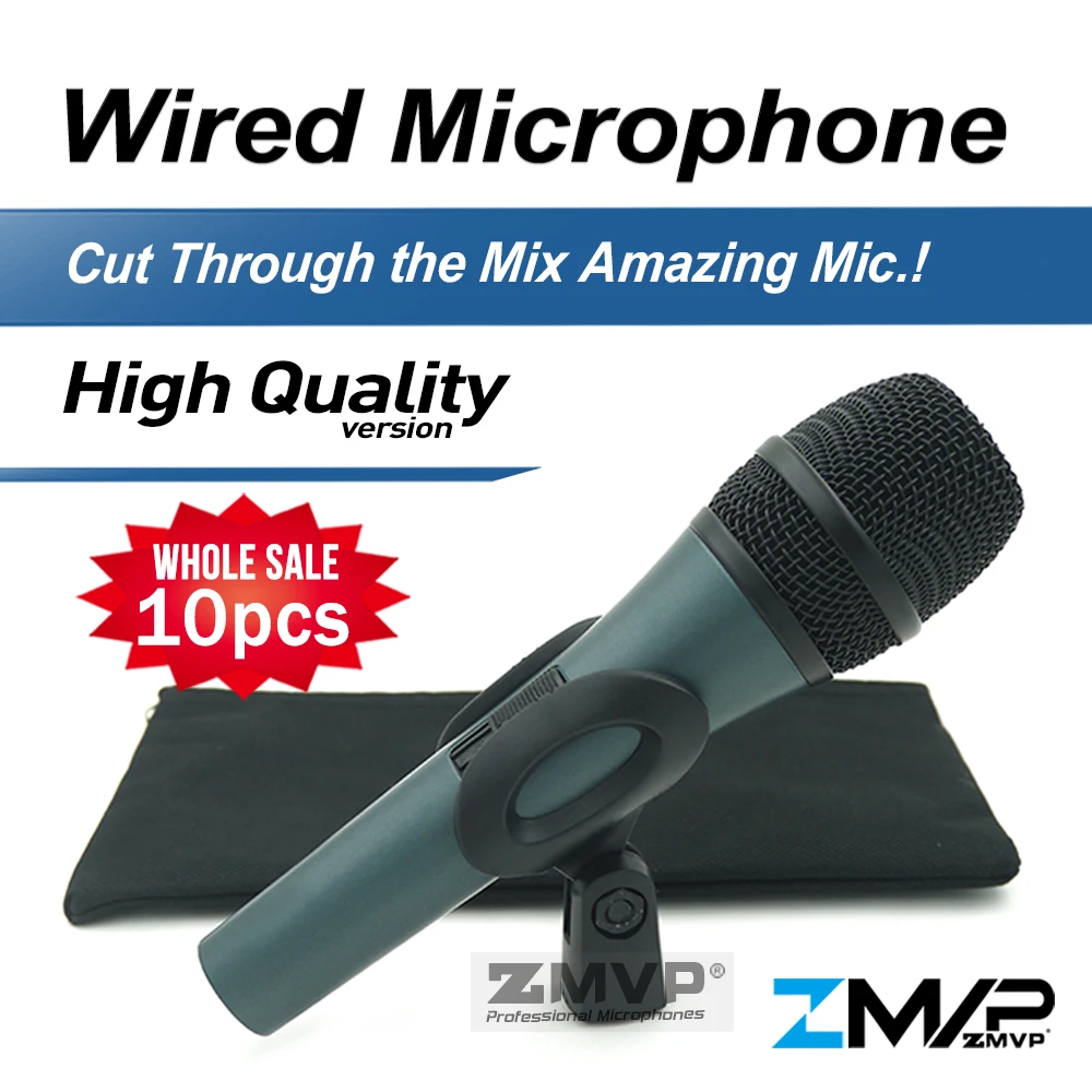 10pcs/lot High Quality e845 Professional Live Vocals Wired Microphone e845s Karaoke Cardioid Dynamic Handheld Microfone Mike Mic
10pcs/lot High Quality e845 Professional Live Vocals Wired Microphone e845s Karaoke Cardioid Dynamic Handheld Microfone Mike Mic