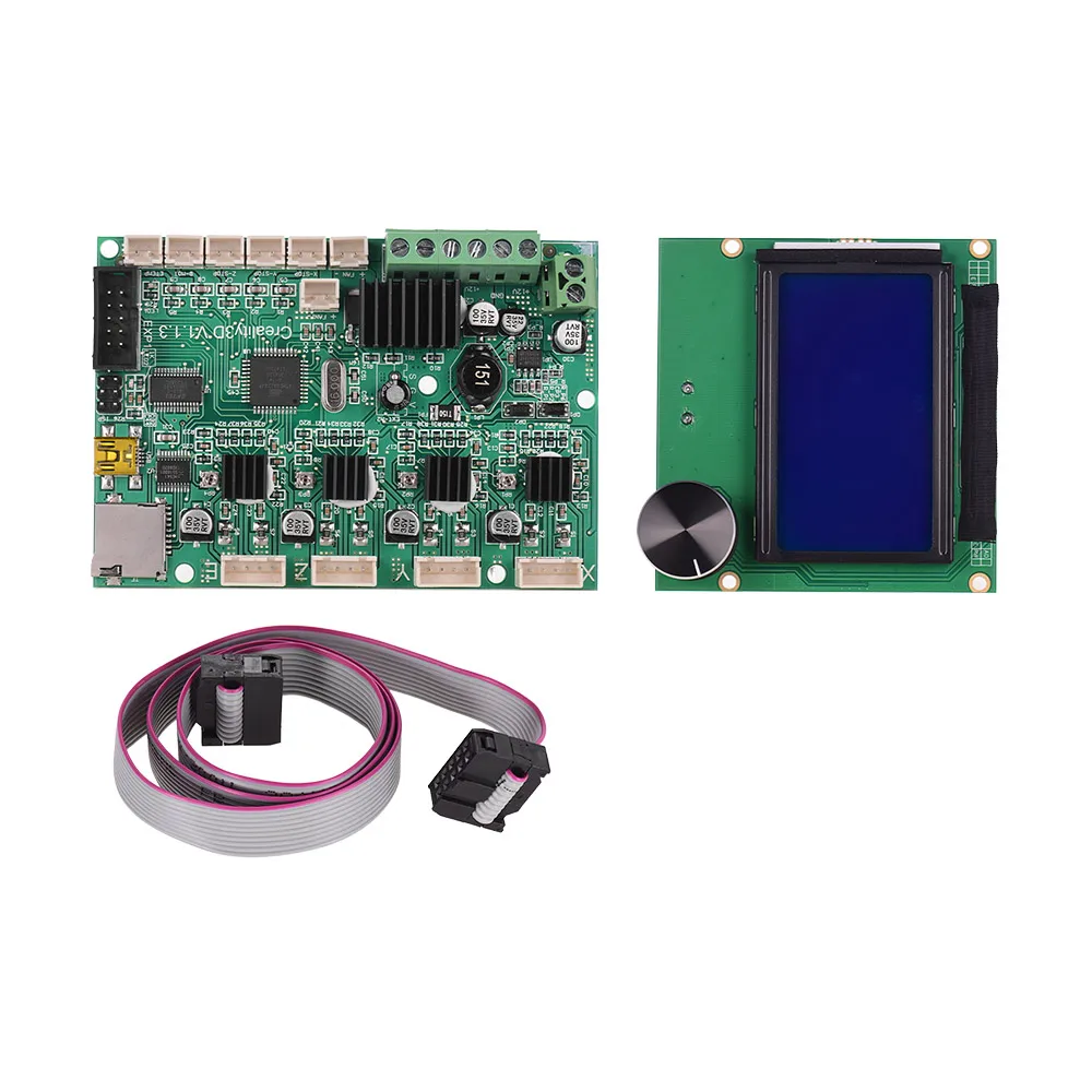 Creality 3D Printer Mainboard Replacement Control Board Motherboard + LCD Display with Cable for Ender 3 Accessory
Creality 3D Printer Mainboard Replacement Control Board Motherboard + LCD Display with Cable for Ender 3 Accessory