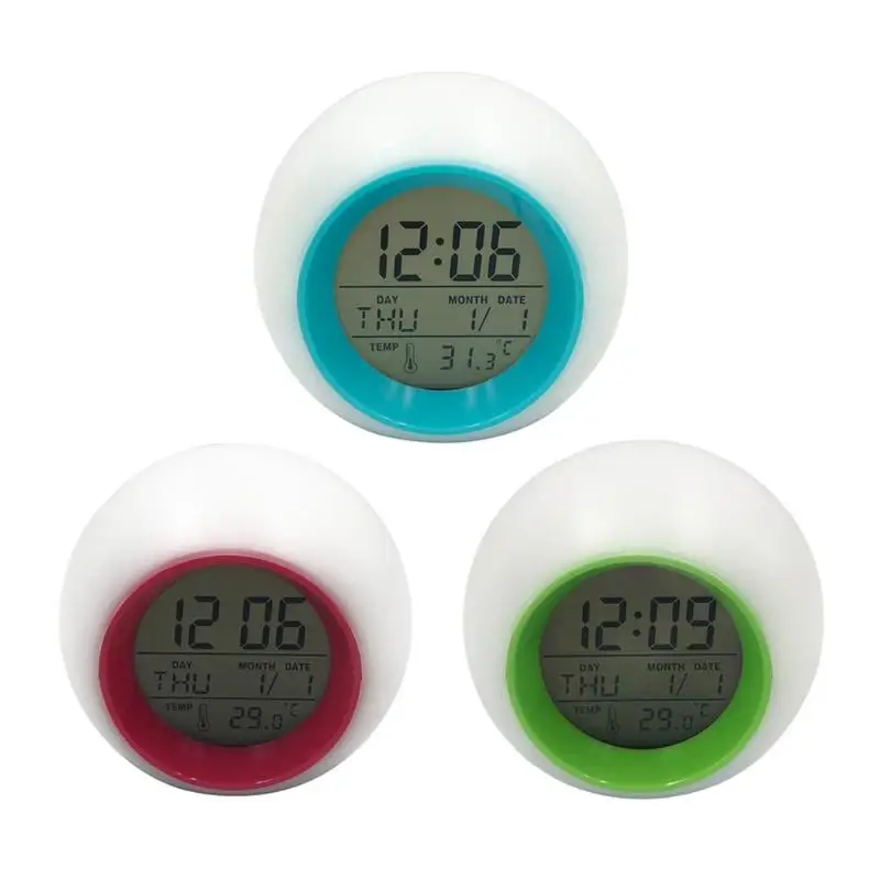 Whole Sale Color Change Multi-function LED Glowing Change Digital Alarm Clock LED Watch Glowing Thermometer Desktop Clock Cube
Whole Sale Color Change Multi-function LED Glowing Change Digital Alarm Clock LED Watch Glowing Thermometer Desktop Clock Cube