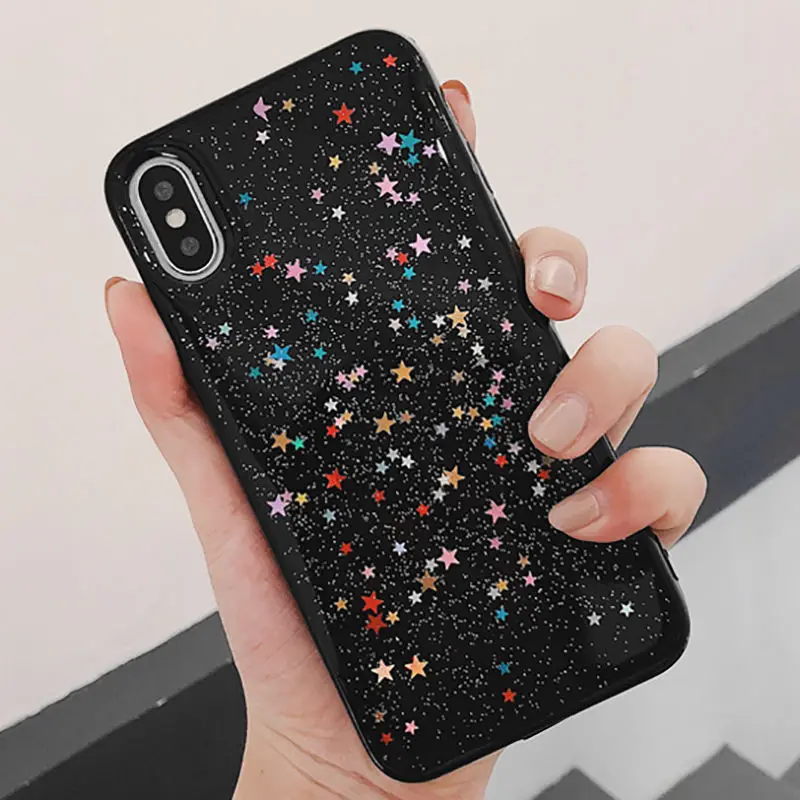 Shining Colorful Stars Sequin Phone Case For iPhone X XS XR XS Max 6 6S 7 8 Plus Transparent Soft Epoxy Bling Back Cover Gift
Shining Colorful Stars Sequin Phone Case For iPhone X XS XR XS Max 6 6S 7 8 Plus Transparent Soft Epoxy Bling Back Cover Gift