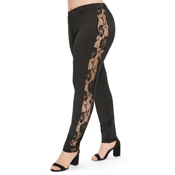 Spring Women Trouser Plus Size Slim Side Lace Panel Leggings High Elasticity Skinny Sexy Pencil Pant Black High Waist Legging
Spring Women Trouser Plus Size Slim Side Lace Panel Leggings High Elasticity Skinny Sexy Pencil Pant Black High Waist Legging
