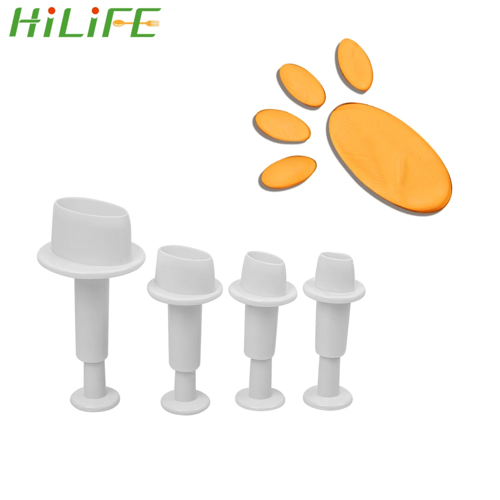 HILIFE DIY Sugarcraft Cutter 4pcs/set Cake Decorating Tools Oval Shape Plunger Fondant Mold Chocolate Cookie Mould Baking Tool
HILIFE DIY Sugarcraft Cutter 4pcs/set Cake Decorating Tools Oval Shape Plunger Fondant Mold Chocolate Cookie Mould Baking Tool