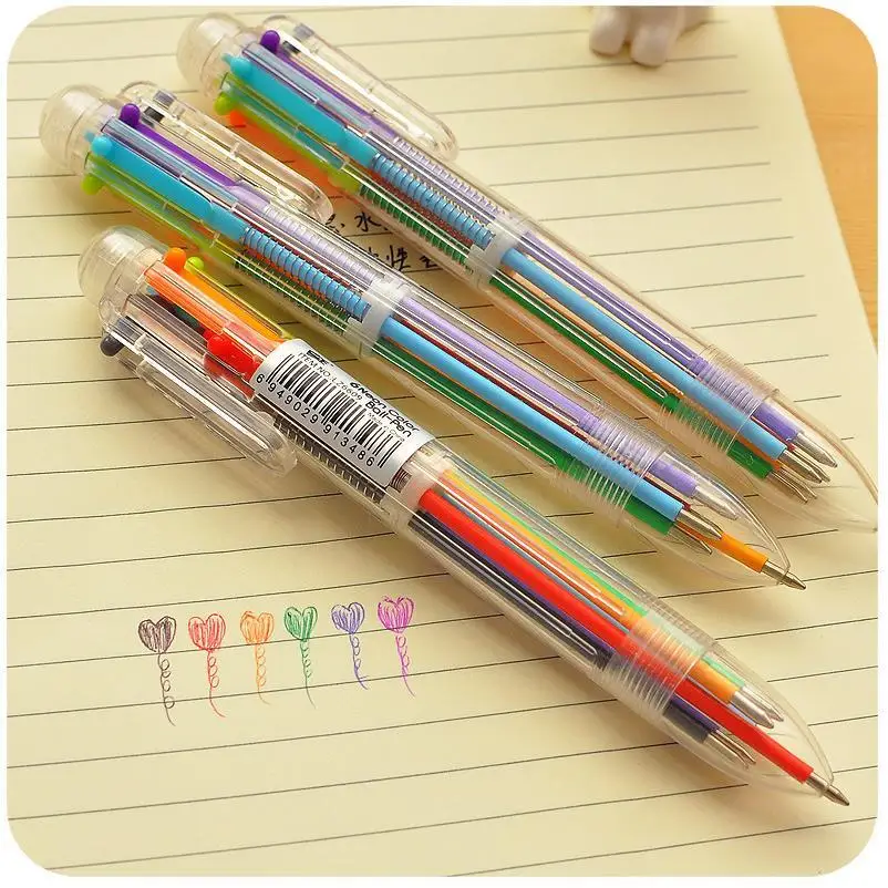6colors Colorful Ballpoint pen stylo pennen boligrafos kugelschreiber canetas penna kalem pens for writing caneta lapiceras 3634
6colors Colorful Ballpoint pen stylo pennen boligrafos kugelschreiber canetas penna kalem pens for writing caneta lapiceras 3634