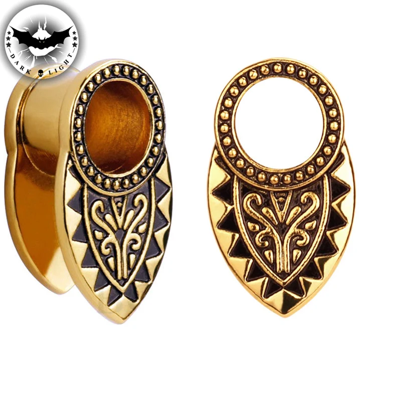 1Pair Tribal Ear Tunnels Ear Reamer Dilation Aztec Plugs Gold & Black Copper Vintage Gauges Earrings body piercing Native
1Pair Tribal Ear Tunnels Ear Reamer Dilation Aztec Plugs Gold & Black Copper Vintage Gauges Earrings body piercing Native