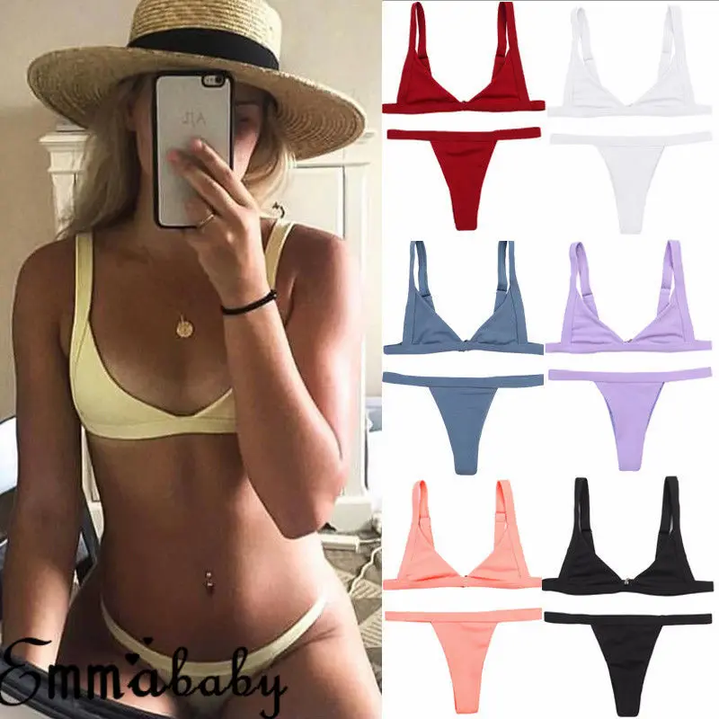 2019 New Sexy Womens Bandeau Bikini Set Low Waist Bottom Swimsuit Sets Swimwear Beachwear Bathing Suit Swimwears Costumes
2019 New Sexy Womens Bandeau Bikini Set Low Waist Bottom Swimsuit Sets Swimwear Beachwear Bathing Suit Swimwears Costumes