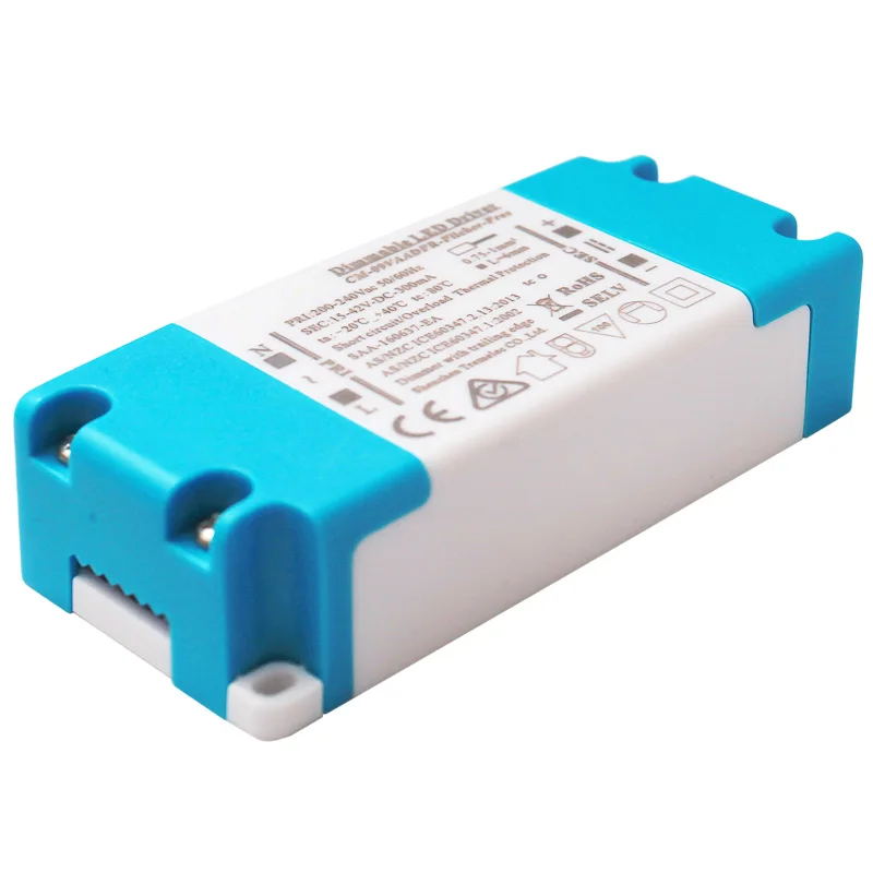 Flicker-free 8-12W 0.3A 24-40Vdc dimming range 1-100% Triac Dimming led driver transformer EMC LVD SELV isolation design
Flicker-free 8-12W 0.3A 24-40Vdc dimming range 1-100% Triac Dimming led driver transformer EMC LVD SELV isolation design
