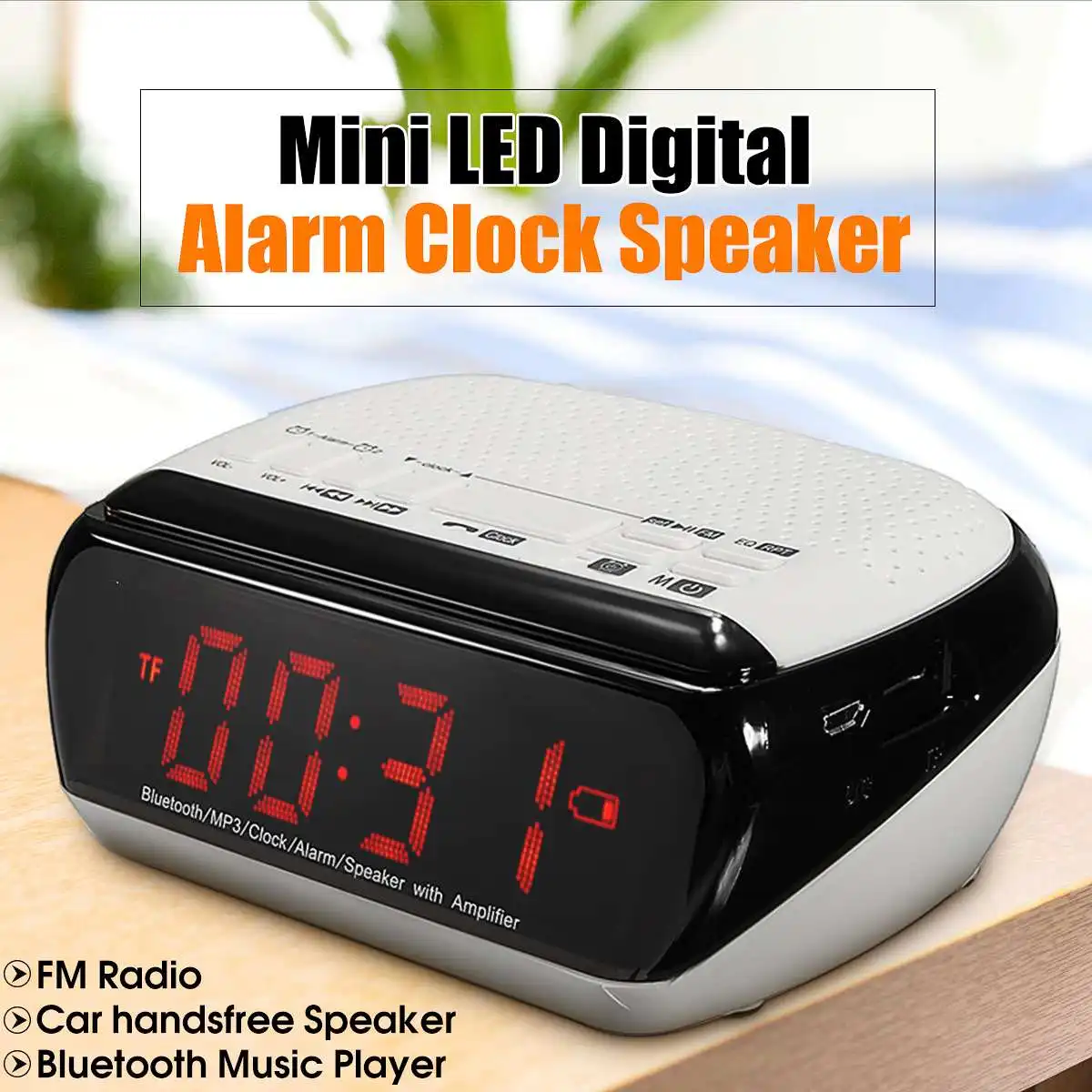 LED Wireless bluetooth Speaker Digital Alarm Clock Multifunction Mic LCD Alarm Clock Speaker TF FM Radio MP3 Music Player
LED Wireless bluetooth Speaker Digital Alarm Clock Multifunction Mic LCD Alarm Clock Speaker TF FM Radio MP3 Music Player