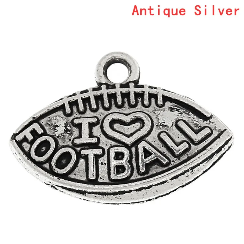 Charm Pendants Rugby Football Sports Antique Silver "I Love FOOTBALL"Carved 21x15mm,100PCs (B31325)
Charm Pendants Rugby Football Sports Antique Silver "I Love FOOTBALL"Carved 21x15mm,100PCs (B31325)