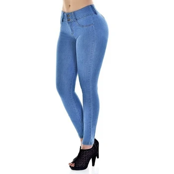 Women Casual Solid High Waist Stretch Skinny Leg Trousers Jeans Push Up Elastic Pencil Pants Denim Pants Light Blue XXXL
Women Casual Solid High Waist Stretch Skinny Leg Trousers Jeans Push Up Elastic Pencil Pants Denim Pants Light Blue XXXL