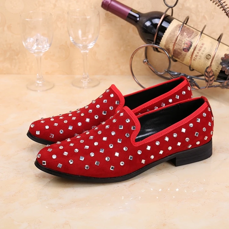 white crystal handmade men loafers black red fashion genuine leather men party and wedding dress shoes men's flats EU46
white crystal handmade men loafers black red fashion genuine leather men party and wedding dress shoes men's flats EU46