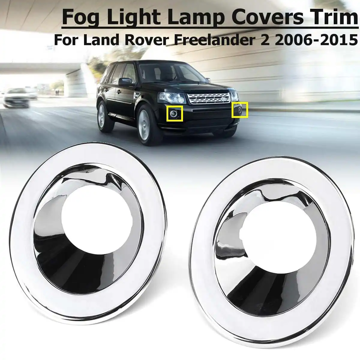 Chrome Front Fog Light for Land Rover Freelander 2 2006-2015 Lamps Frame Covers Trim Light Trim Molding Garnish Protector Bezel
Chrome Front Fog Light for Land Rover Freelander 2 2006-2015 Lamps Frame Covers Trim Light Trim Molding Garnish Protector Bezel