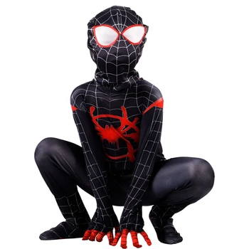 Child Marvel Comics Superhero Parallel Universe Black spider boy Miles Morales Kids Halloween Cosplay Costume
Child Marvel Comics Superhero Parallel Universe Black spider boy Miles Morales Kids Halloween Cosplay Costume