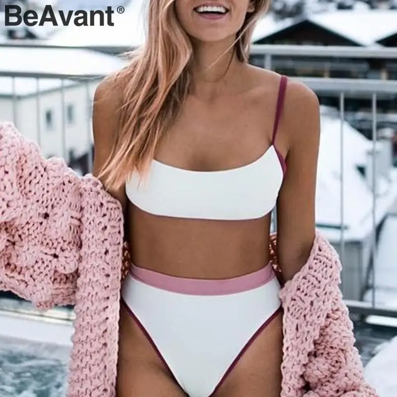 BeAvant White high waist women swimsuit Co-ordinates bandeau high cut female swimsuit Summer beach wear ladies bikini sets 2019
BeAvant White high waist women swimsuit Co-ordinates bandeau high cut female swimsuit Summer beach wear ladies bikini sets 2019