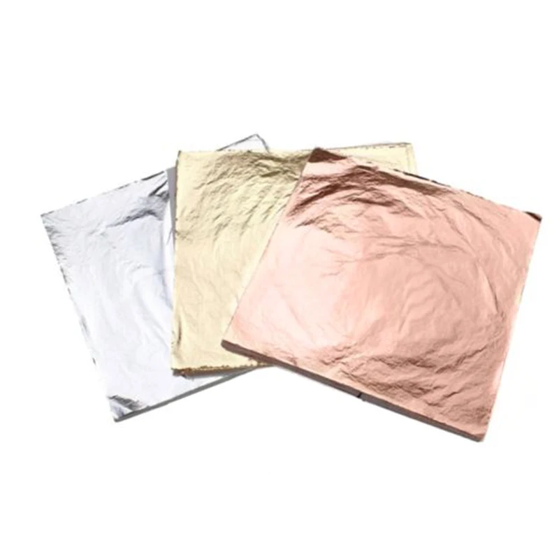 Hot DIY Craft 100PCS 3colors Gold/Silver/Rose Gold Foil Leaf Paper Food Cake Decor Gilding
Hot DIY Craft 100PCS 3colors Gold/Silver/Rose Gold Foil Leaf Paper Food Cake Decor Gilding