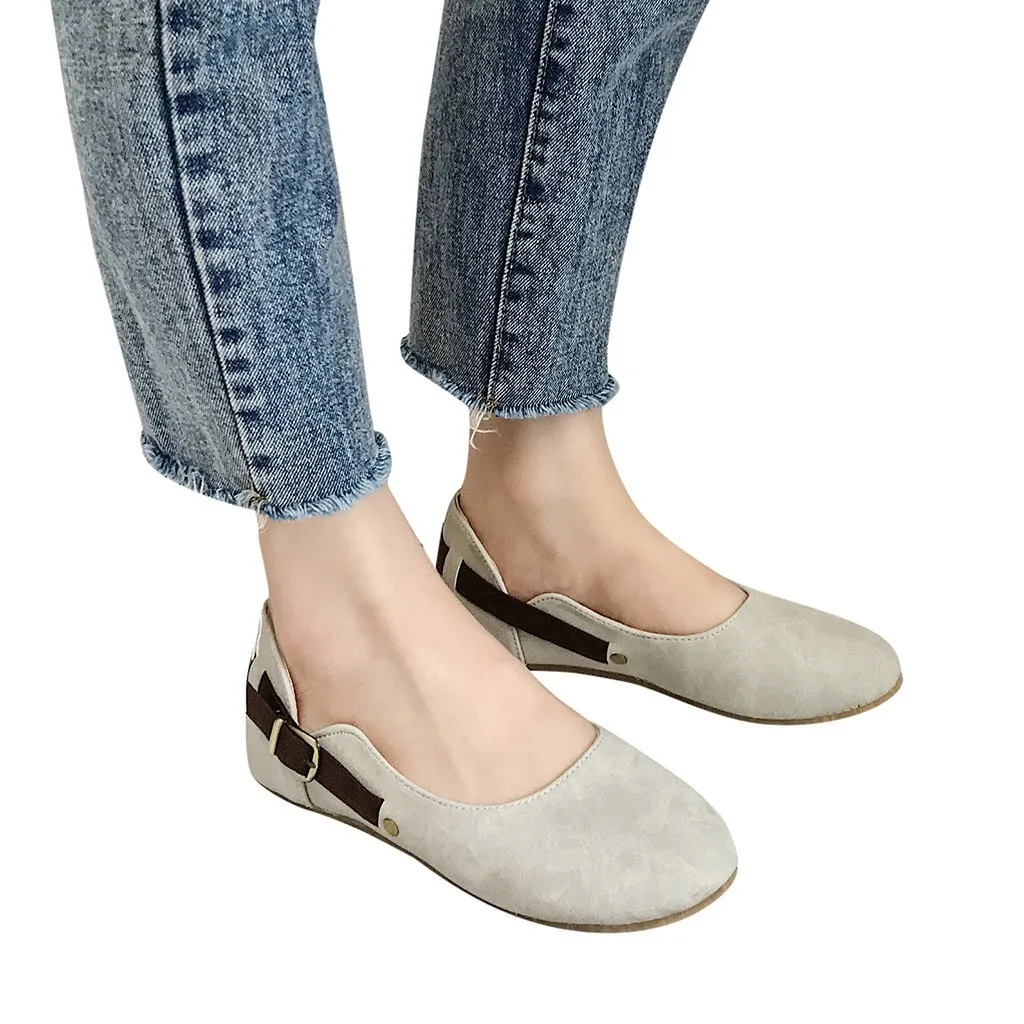 2019 New Explosion Women Belt Buckle Shallow Mouth Casual Shoes Suede Round Toe Flat Lazy Designer Shoes Women Luxury #78
2019 New Explosion Women Belt Buckle Shallow Mouth Casual Shoes Suede Round Toe Flat Lazy Designer Shoes Women Luxury #78