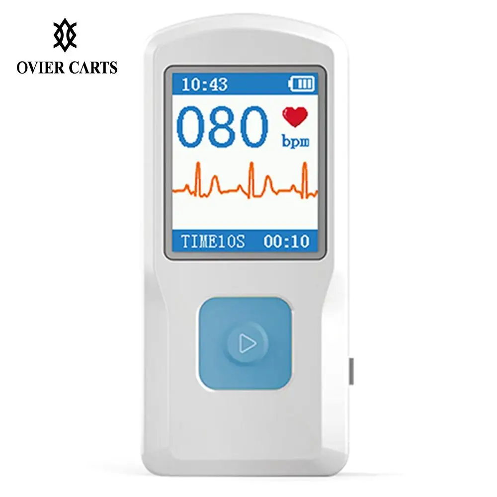 

Portable ECG EKG Machine Handheld Color Screen ECG Monitor Heart Machine BT USB Charging PC Software Home Use Health Care