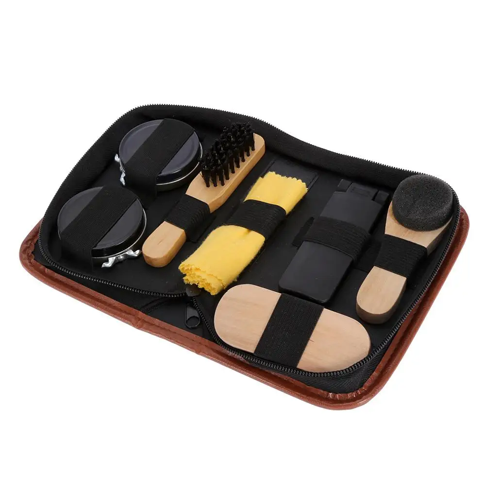 Shoe Shine Care Kit Polish Cleaning Brushes Sponge Cloth Travel 8-Piece Case Set Neutral Polishing Tool
Shoe Shine Care Kit Polish Cleaning Brushes Sponge Cloth Travel 8-Piece Case Set Neutral Polishing Tool