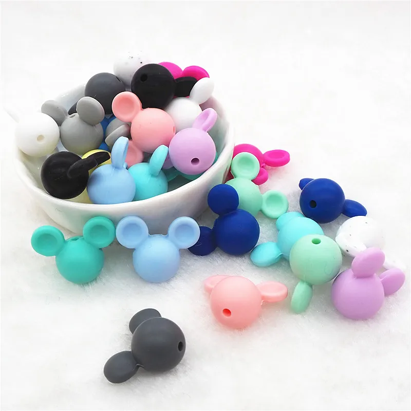 Chenkai 50pcs Silicone Mouse Teether Beads DIY Animal Mickey Baby Pacifier Teething Montessori Sensory Jewelry Making Toy Beads
Chenkai 50pcs Silicone Mouse Teether Beads DIY Animal Mickey Baby Pacifier Teething Montessori Sensory Jewelry Making Toy Beads