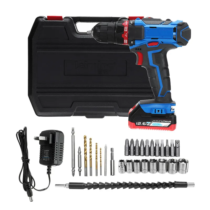 doersupp 12.6V Lithium Battery Electric Screwdriver Double Speed Adjustment Cordless Drill bit Torque drill Power Tools
doersupp 12.6V Lithium Battery Electric Screwdriver Double Speed Adjustment Cordless Drill bit Torque drill Power Tools