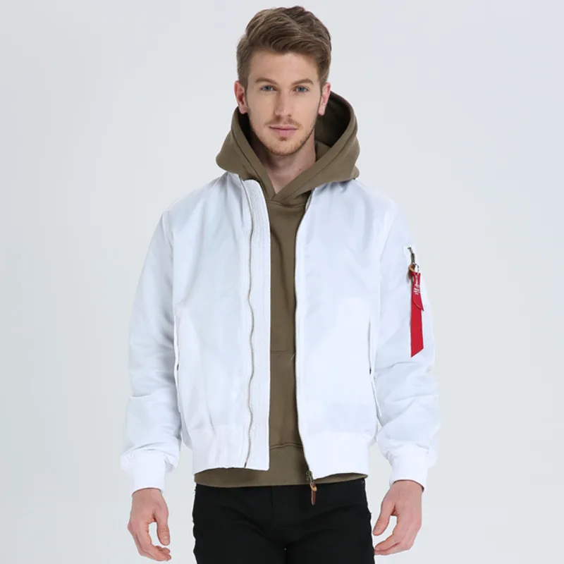 Men Spring Thin White bomber windbreaker flight Pilot Baseball Jacket Fashion Youth Hip Hop Streetwear short coat for men A9137
Men Spring Thin White bomber windbreaker flight Pilot Baseball Jacket Fashion Youth Hip Hop Streetwear short coat for men A9137