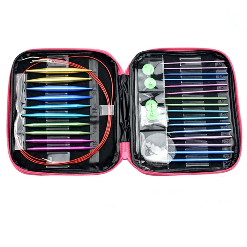 Crochet Hook Set 26Pcs Circular Diy Knitting Needles Change Head Needle For Women Diy Craft Sewing Accessories With Case
Crochet Hook Set 26Pcs Circular Diy Knitting Needles Change Head Needle For Women Diy Craft Sewing Accessories With Case