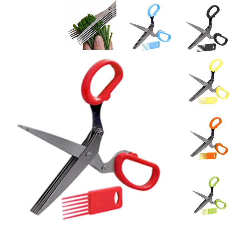 19cm Minced 5 Layers Basil Rosemary Kitchen scissor Shredded Cook Tool cut Chopped Scallion Cutter Herb Laver Spices
19cm Minced 5 Layers Basil Rosemary Kitchen scissor Shredded Cook Tool cut Chopped Scallion Cutter Herb Laver Spices