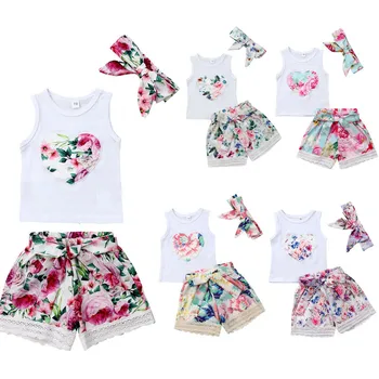 3Pcs Kids Baby Girls Summer Floral Clothes Tank Tops Vest + Shorts Lace Pants Children Infant Girls Causal Sunsuit Outfits Set
3Pcs Kids Baby Girls Summer Floral Clothes Tank Tops Vest + Shorts Lace Pants Children Infant Girls Causal Sunsuit Outfits Set