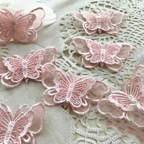 5PCS Luxury Pink Tulle Dubai Lace Fabrics 3d Butterfly Double Organza Lace Applique Dress Ruffle Trim Collar For Sewing Supplies
5PCS Luxury Pink Tulle Dubai Lace Fabrics 3d Butterfly Double Organza Lace Applique Dress Ruffle Trim Collar For Sewing Supplies