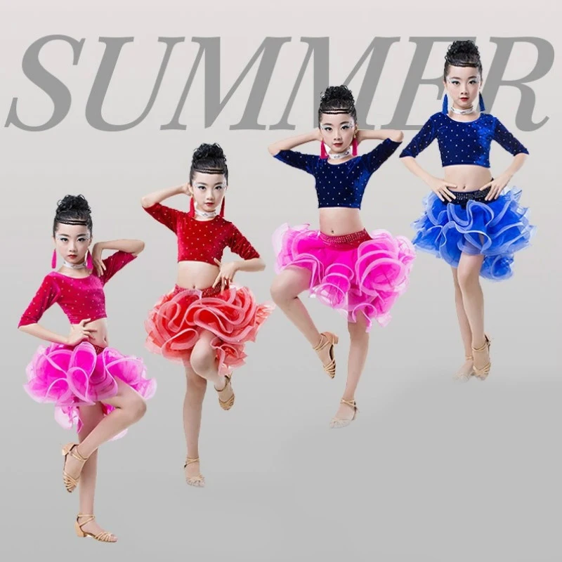 Children's short-sleeved Latin dance practice performance clothing new style girls Latin dance skirt Latin competition clothing
Children's short-sleeved Latin dance practice performance clothing new style girls Latin dance skirt Latin competition clothing