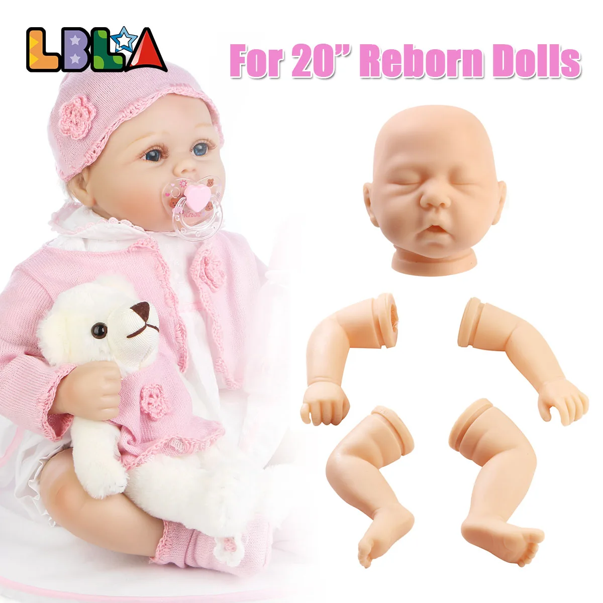 20'' Unpainted Reborn Doll Kit Soft Vinyl Body Full Limb Anatomical Lifelike DIY Toy Handmade Mould Accessories For Christmas
20'' Unpainted Reborn Doll Kit Soft Vinyl Body Full Limb Anatomical Lifelike DIY Toy Handmade Mould Accessories For Christmas