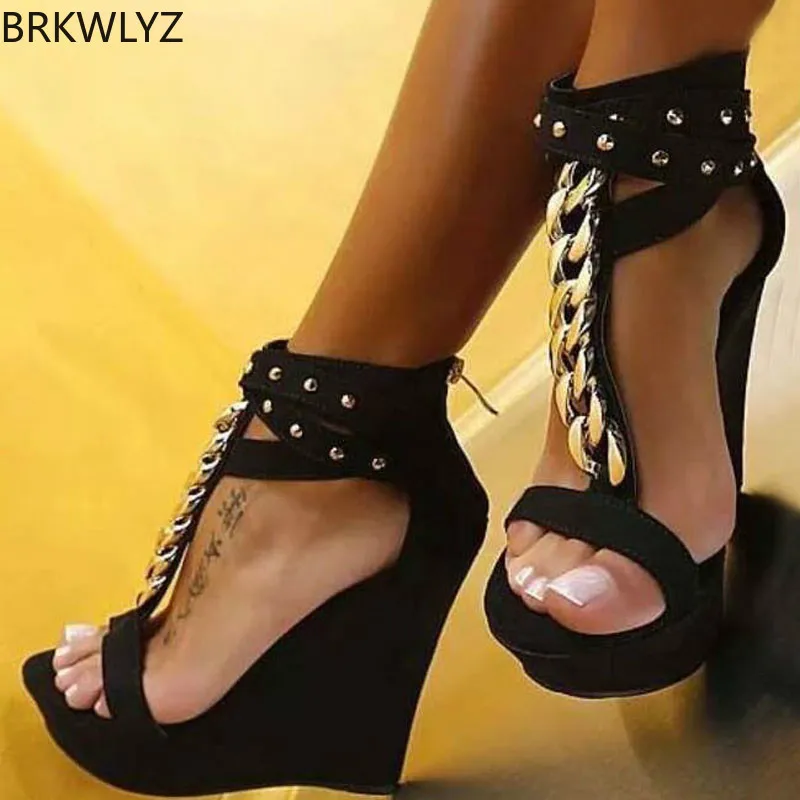 2019 New Gladiator Women Sandals High Heels Fashion Sandals Chain Platform Wedges shoes For Women
2019 New Gladiator Women Sandals High Heels Fashion Sandals Chain Platform Wedges shoes For Women