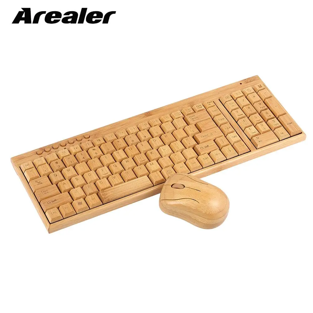 2.4G Wireless Bamboo PC Keyboard and Mouse Combo Computer Keyboard Handcrafted Natural Wooden Plug and Play Yellow
2.4G Wireless Bamboo PC Keyboard and Mouse Combo Computer Keyboard Handcrafted Natural Wooden Plug and Play Yellow