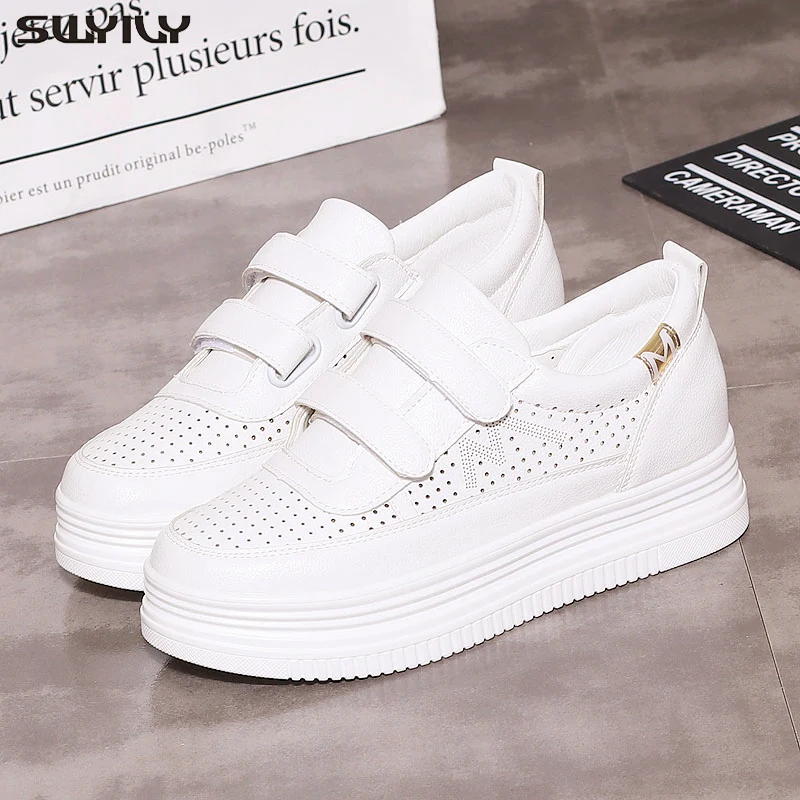 SWYIVY PU White Shoes Woman Sneakers 2019 New Shallow Solid Casual Shoes Female Hook-loop Hollow Breathable Ladies Shoe Sneakers
SWYIVY PU White Shoes Woman Sneakers 2019 New Shallow Solid Casual Shoes Female Hook-loop Hollow Breathable Ladies Shoe Sneakers