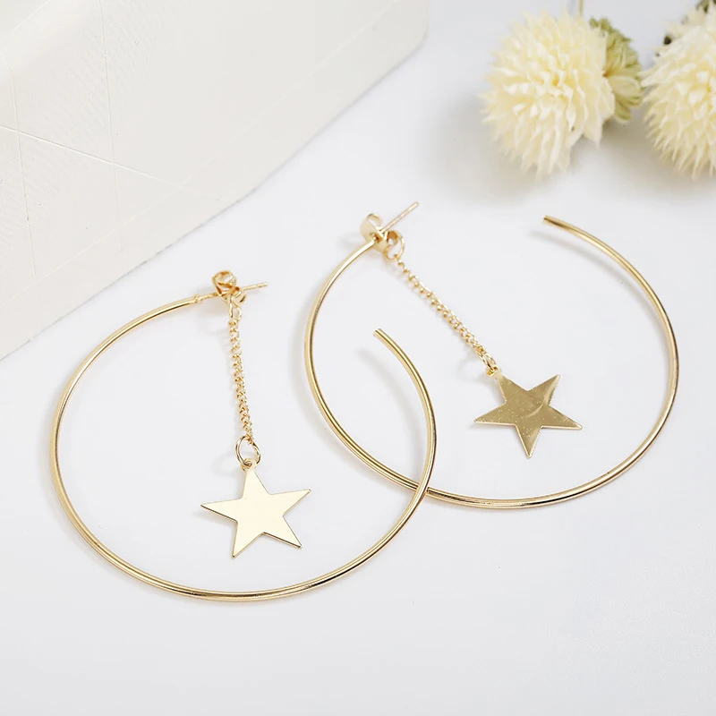 Fashion Jewelry Round 2019 New Arrival Hot Sale Star Party Seaside Wedding Hoop Earring Graceful 1Pair Big Circle Golden
Fashion Jewelry Round 2019 New Arrival Hot Sale Star Party Seaside Wedding Hoop Earring Graceful 1Pair Big Circle Golden