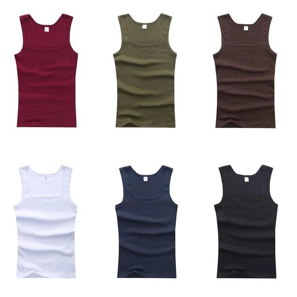 Men's Square Collar shirt Casual Tank Tops Summer Sportswear Bodybuilding Sleeveless Vest Fitness shirts 9color Male Tees
Men's Square Collar shirt Casual Tank Tops Summer Sportswear Bodybuilding Sleeveless Vest Fitness shirts 9color Male Tees