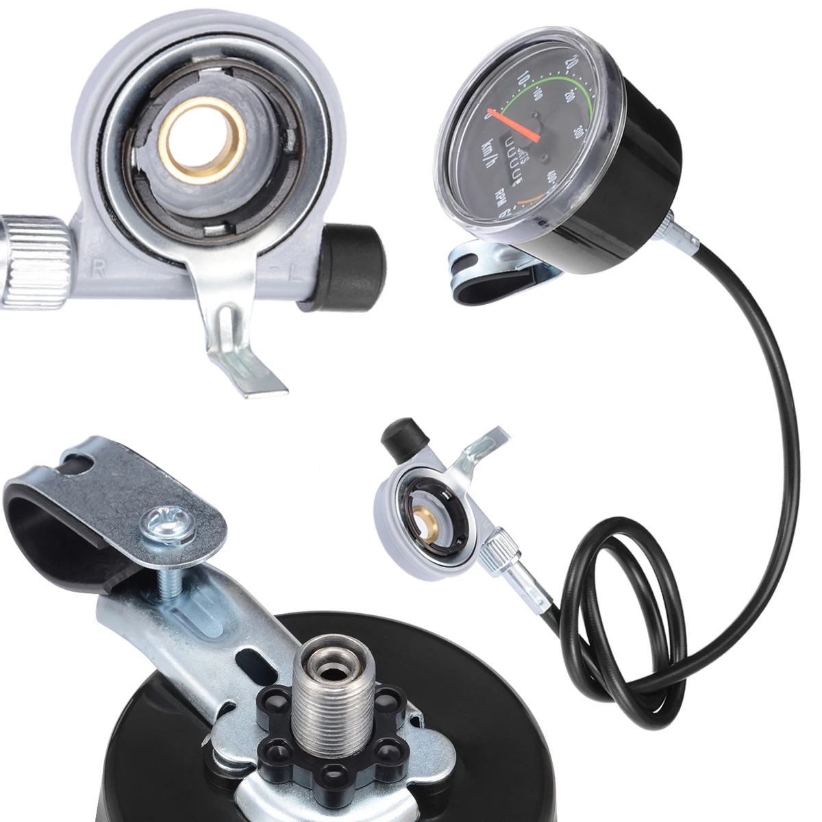 1 Set Waterproof Bike Speedometer Kit Bicycle Analog Speedometer Odometer Mechanical Clock Stopwatch Bike Computer
1 Set Waterproof Bike Speedometer Kit Bicycle Analog Speedometer Odometer Mechanical Clock Stopwatch Bike Computer