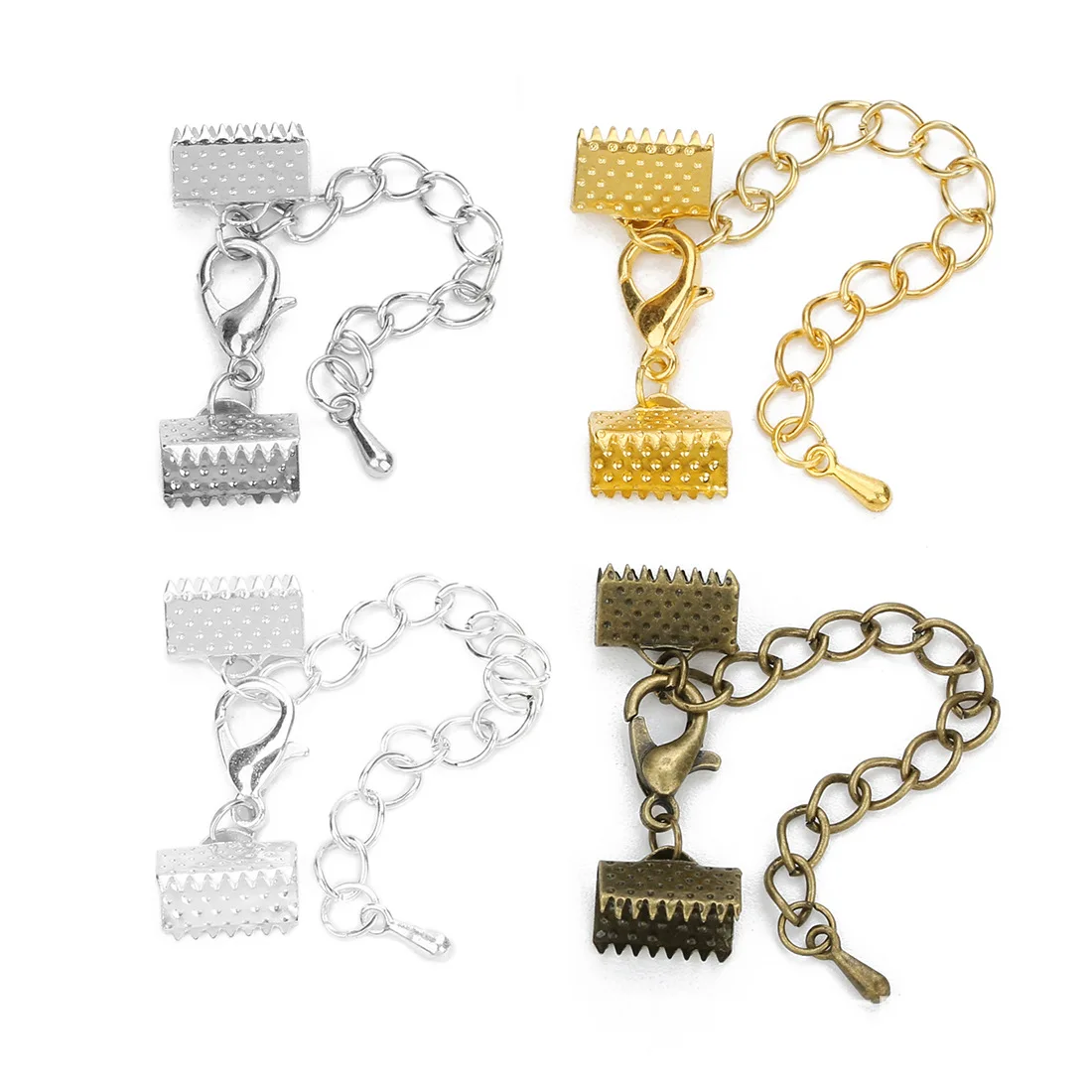 10PCS Ribbon Leather Cord End Fastener Clasps Extender Chain Lobster Clasps Connectors For Jewelry Making Diy Bracelet
10PCS Ribbon Leather Cord End Fastener Clasps Extender Chain Lobster Clasps Connectors For Jewelry Making Diy Bracelet