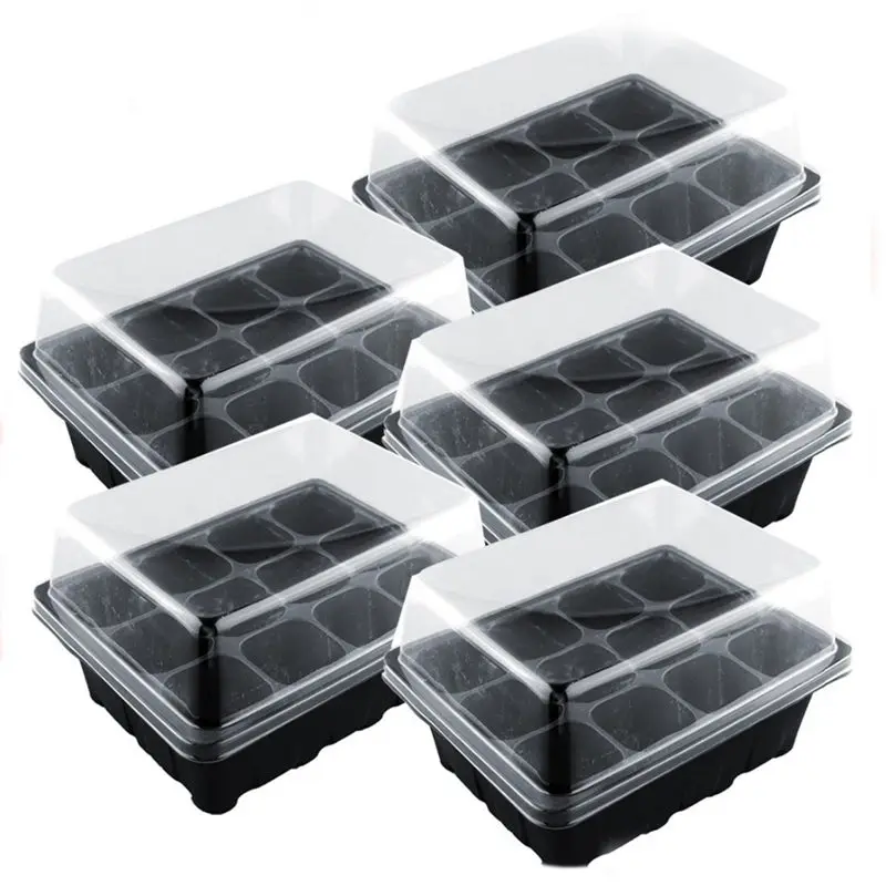 5 Set 12 Cells Nursery Pot Planting Seed Tray Kit Plant Germination Box With Lid Garden Grow Box
5 Set 12 Cells Nursery Pot Planting Seed Tray Kit Plant Germination Box With Lid Garden Grow Box