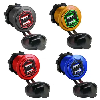 3.1A Fast Charge Dual USB Car Charger Metal Aluminum Shell Modified Motorcycle Car Charger Aluminum Motorcycle Socket
3.1A Fast Charge Dual USB Car Charger Metal Aluminum Shell Modified Motorcycle Car Charger Aluminum Motorcycle Socket