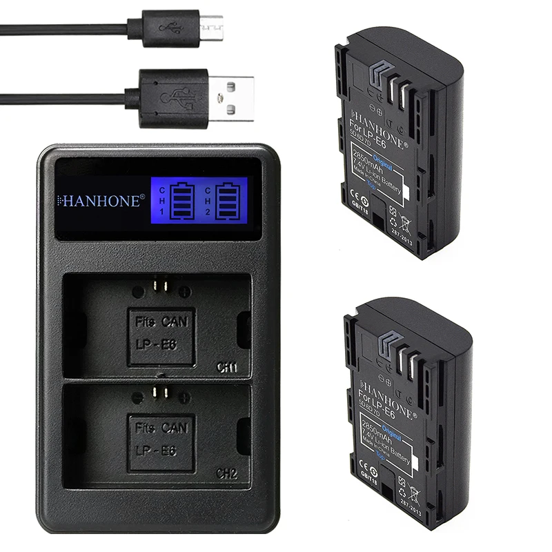 2x 2850mAh LP E6 LPE6 LP-E6 E6N Battery + LED Dual Charger For Canon EOS 5DS R 5D Mark II 5D Mark III 6D 7D 80D EOS 5DS R Camera
2x 2850mAh LP E6 LPE6 LP-E6 E6N Battery + LED Dual Charger For Canon EOS 5DS R 5D Mark II 5D Mark III 6D 7D 80D EOS 5DS R Camera