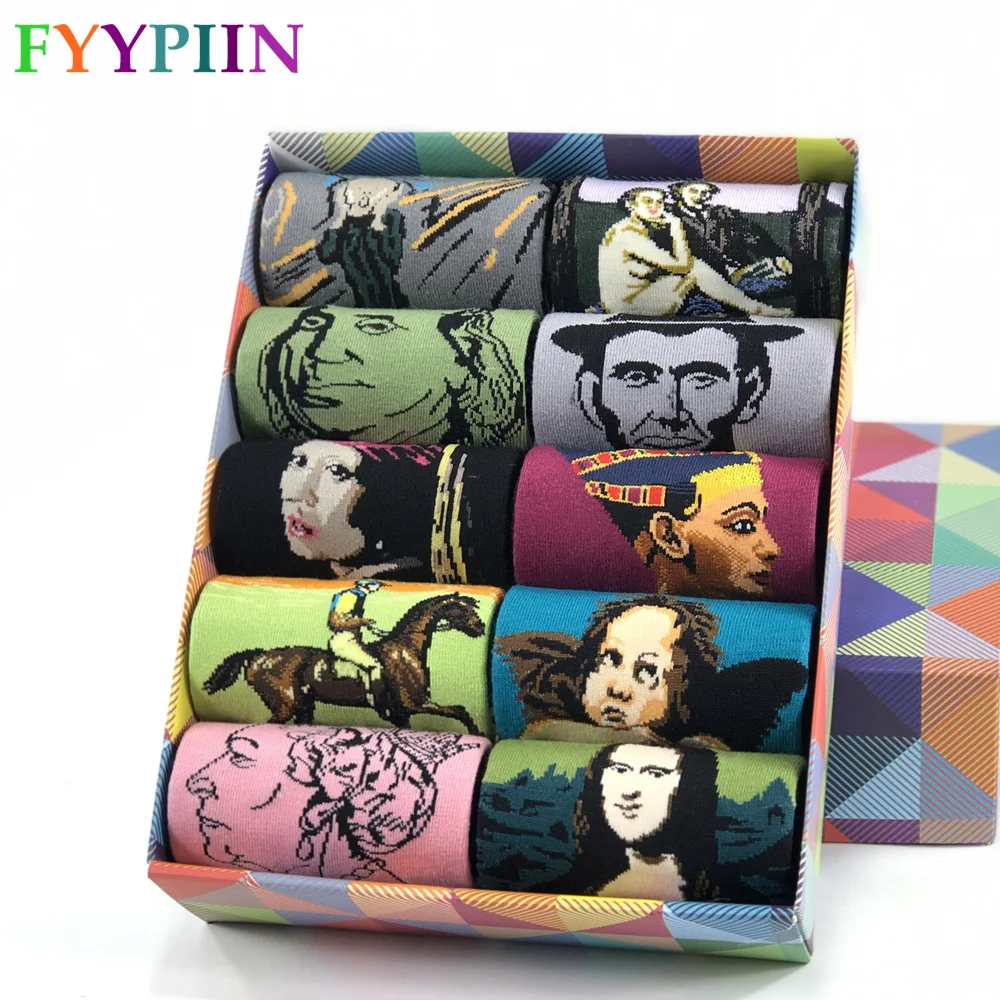 2019 Hot Sale Casual Mens Socks Men's Socks New Autumn And Winter socks Celebrity Oil Painting Series Leisure Cotton socks man
2019 Hot Sale Casual Mens Socks Men's Socks New Autumn And Winter socks Celebrity Oil Painting Series Leisure Cotton socks man