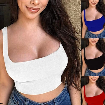 Women Tank Vest Crop Top Solid Deep O Neck T-Shirt Summer Beach Sleeveless Sports Top
Women Tank Vest Crop Top Solid Deep O Neck T-Shirt Summer Beach Sleeveless Sports Top