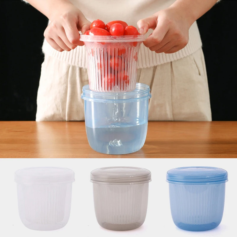 Tofok Plastic Food Preservation Container Round Organizer Fruit Snacks Sauce Storage Box With Lip Double Layer Kitchen Crisper
Tofok Plastic Food Preservation Container Round Organizer Fruit Snacks Sauce Storage Box With Lip Double Layer Kitchen Crisper