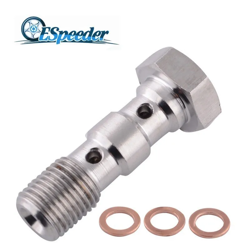 ESPEEDER Motorcycle Stainless Steel Double Banjo Bolt M10x1.0 Pitch Thread For Brembo Dual Brake Line Hydraulic Brake Off-Road
ESPEEDER Motorcycle Stainless Steel Double Banjo Bolt M10x1.0 Pitch Thread For Brembo Dual Brake Line Hydraulic Brake Off-Road
