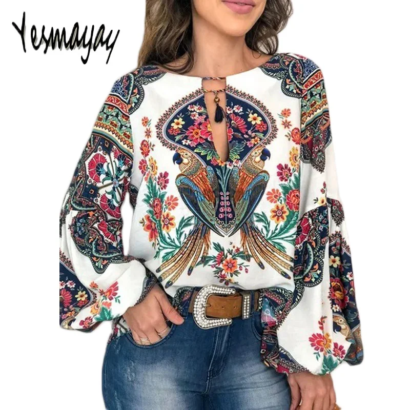 Spring Summer Blouse Women Long Sleeve Womens Tops And Blouses Plus Size Blusas Mujer De Moda 2019 Vintage Print Shirt Blouse
Spring Summer Blouse Women Long Sleeve Womens Tops And Blouses Plus Size Blusas Mujer De Moda 2019 Vintage Print Shirt Blouse