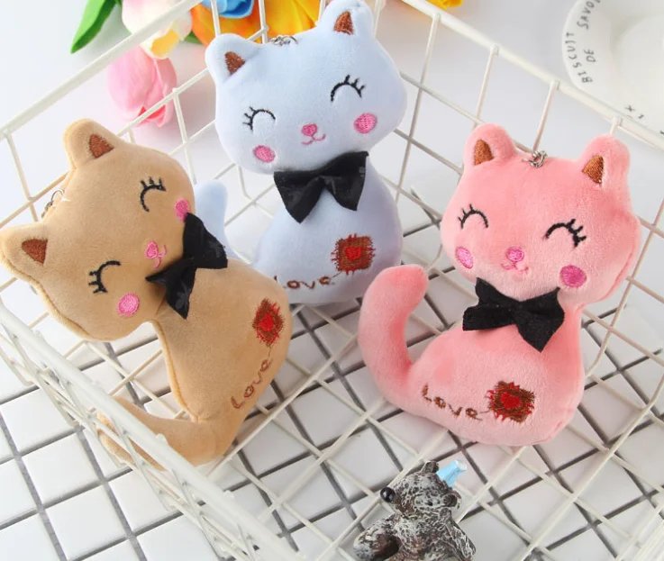 Cute Smiling Face Cat Plush Stuffed Pendant With Tie Keychain Bouquet Plush Dolls Gift 8CM Small Plush Toy 3 Colors
Cute Smiling Face Cat Plush Stuffed Pendant With Tie Keychain Bouquet Plush Dolls Gift 8CM Small Plush Toy 3 Colors