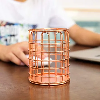 Pen Holder, Makeup Brush Holder Wire iron Pencil Holder Rose Gold Desk Accessories - 2 Pack
Pen Holder, Makeup Brush Holder Wire iron Pencil Holder Rose Gold Desk Accessories - 2 Pack